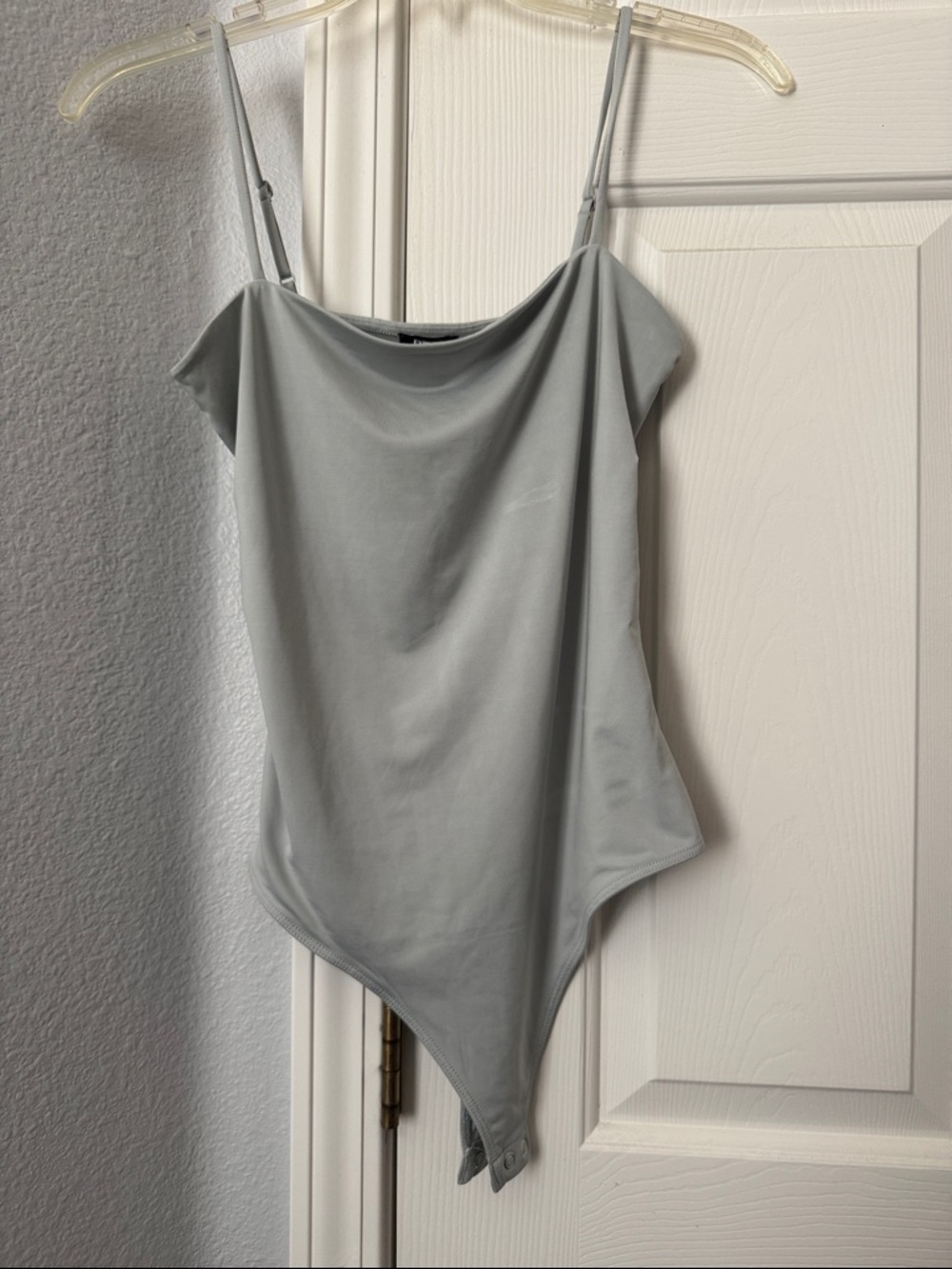Women's Light Blue-Gray Sleeveless Bodysuit Tank Top